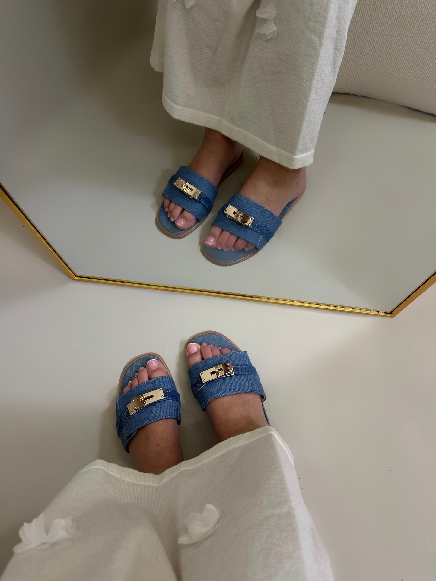 Serra slipper denim