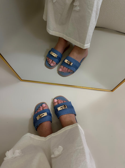 Serra slipper denim