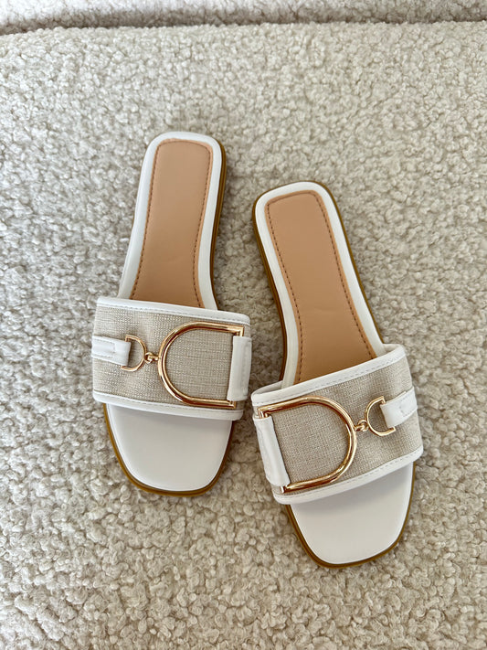 Lina slipper wit - Coilé Fashion