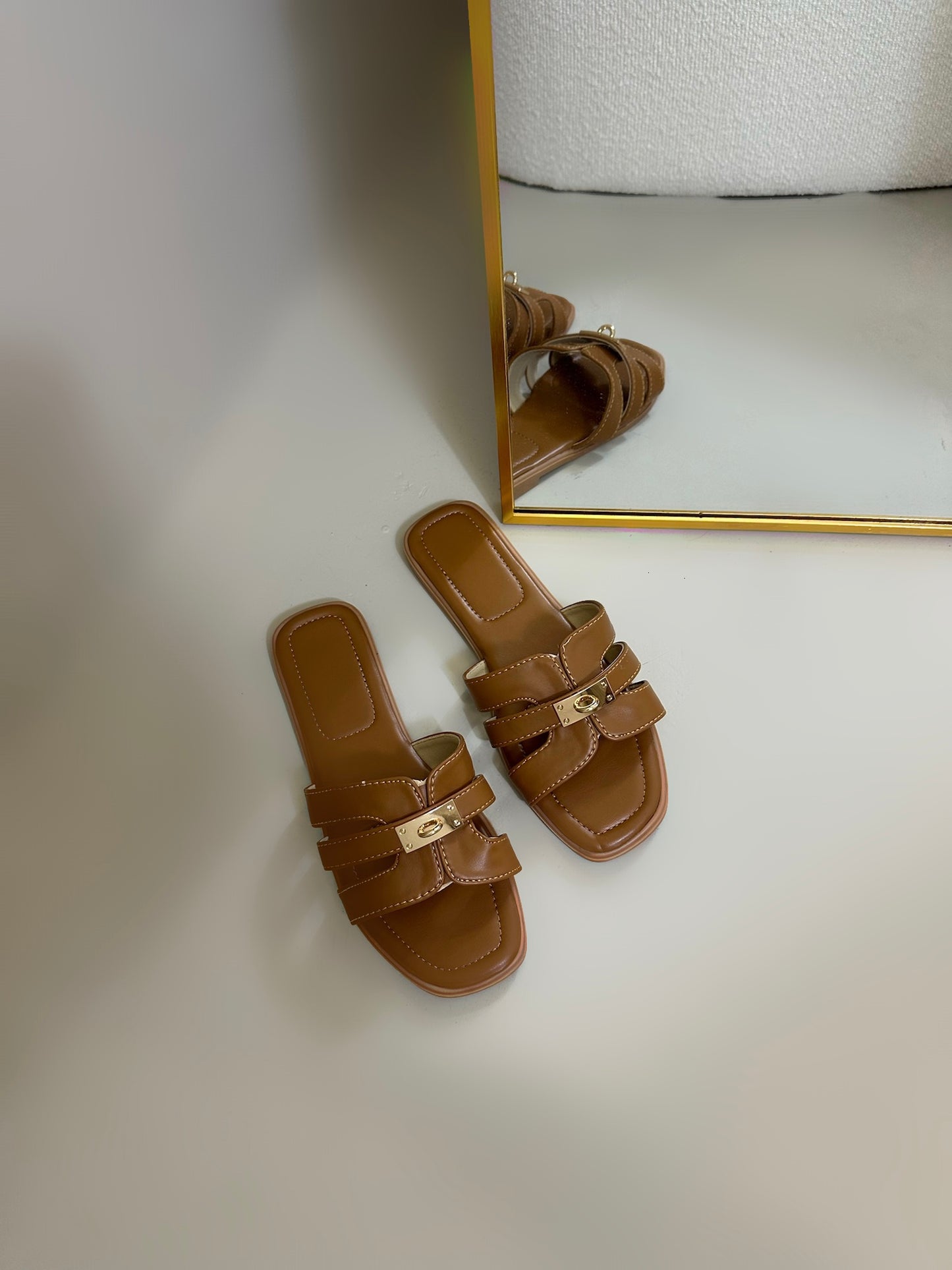 Sara slippers bruin