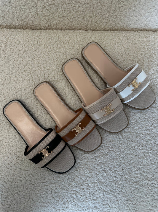 Celine slippers brown