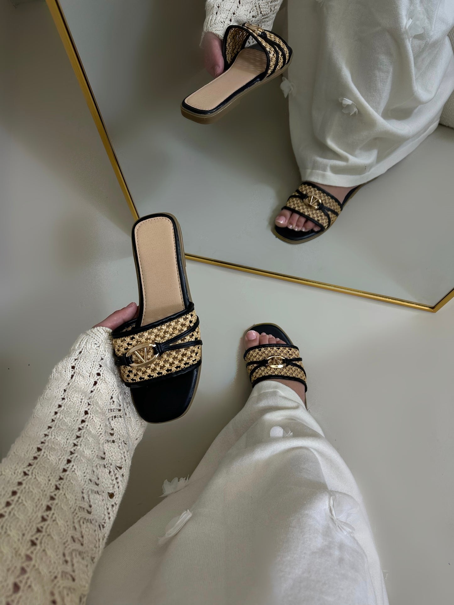 Valerie slipper zwart
