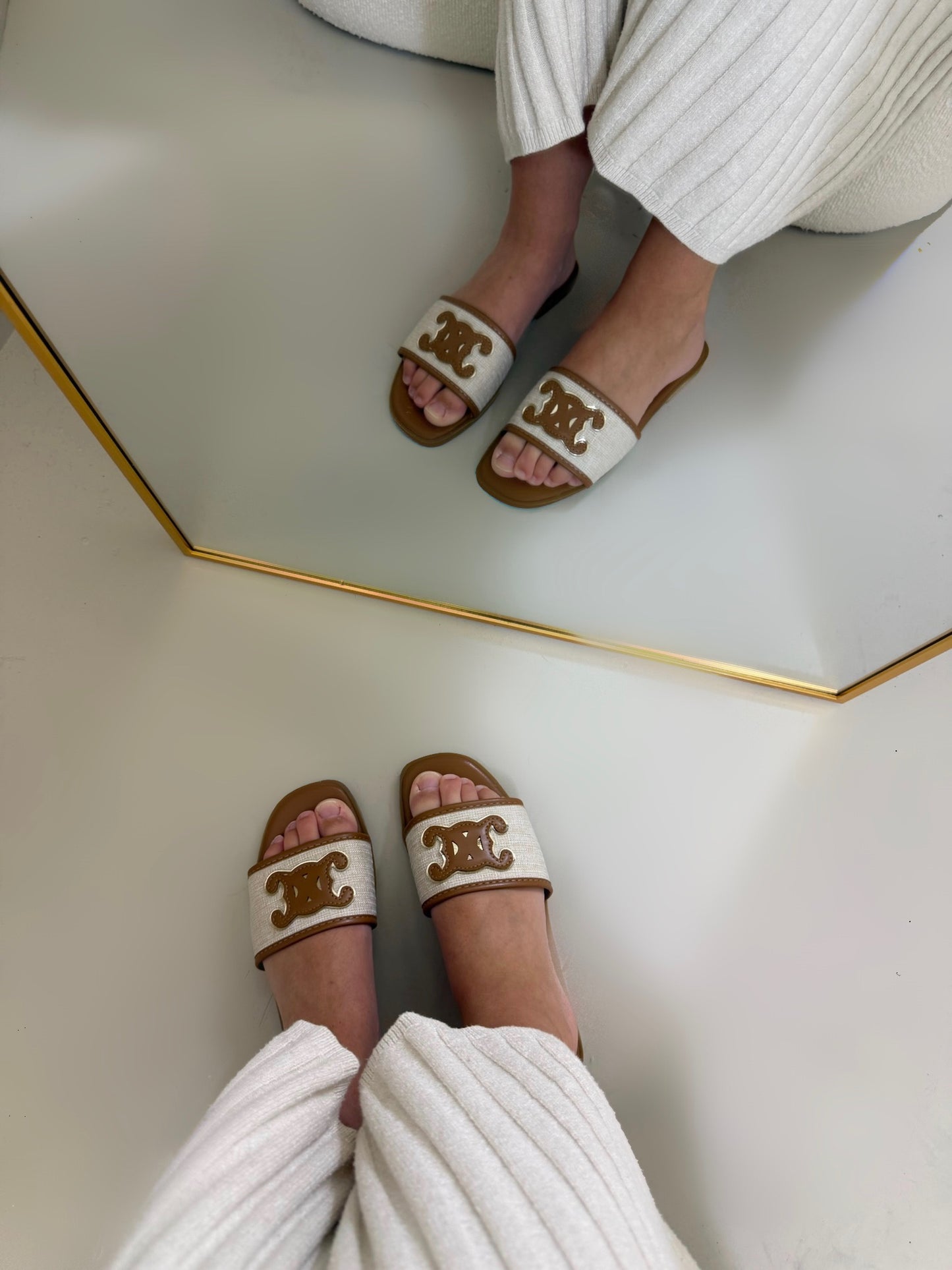 Mina slippers bruin