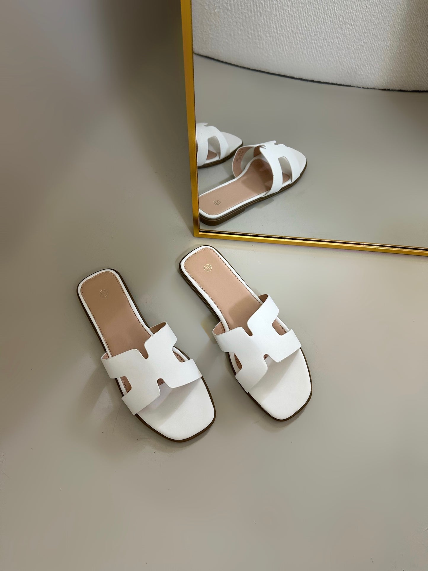 Fleur slipper white