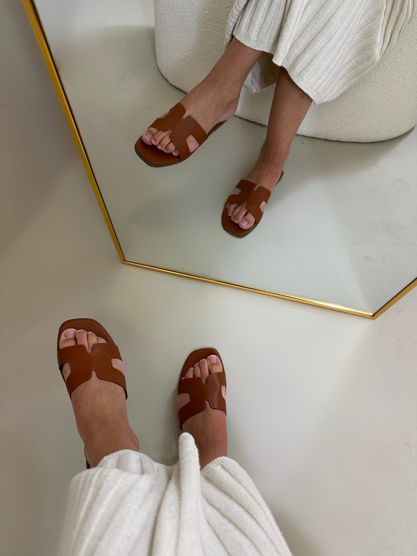 Fleur slipper bruin