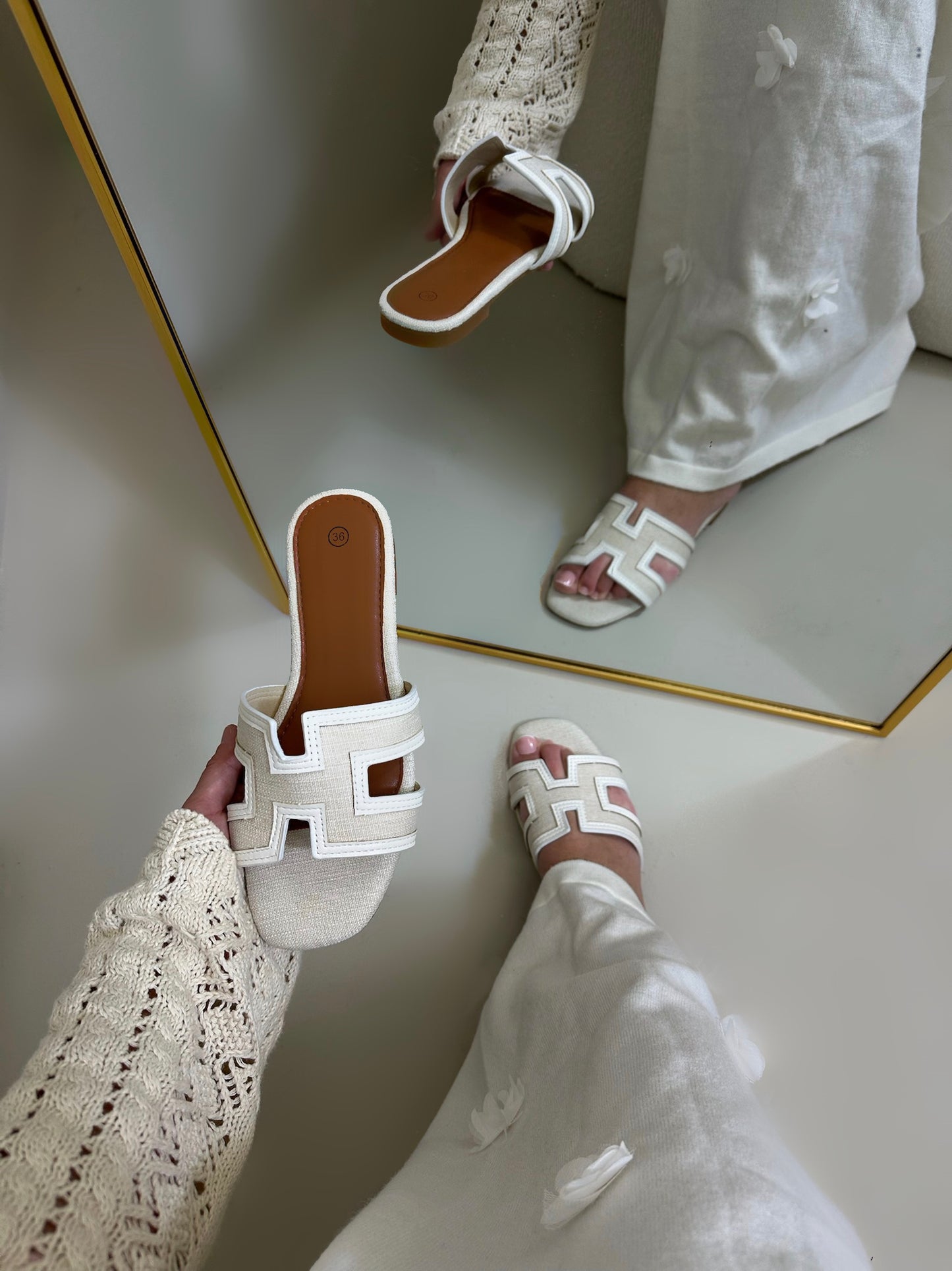 Vera slipper white