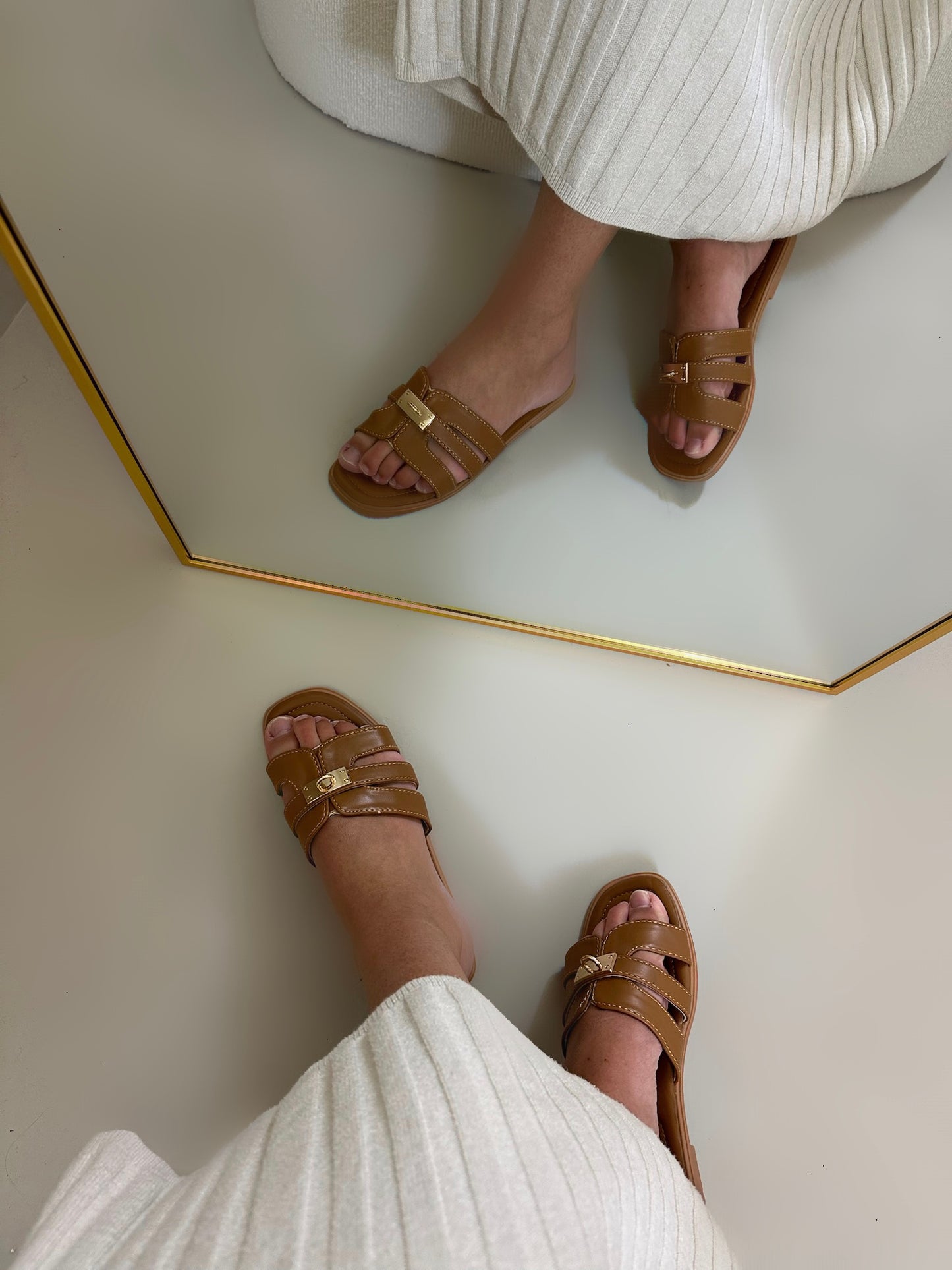 Sara slippers bruin
