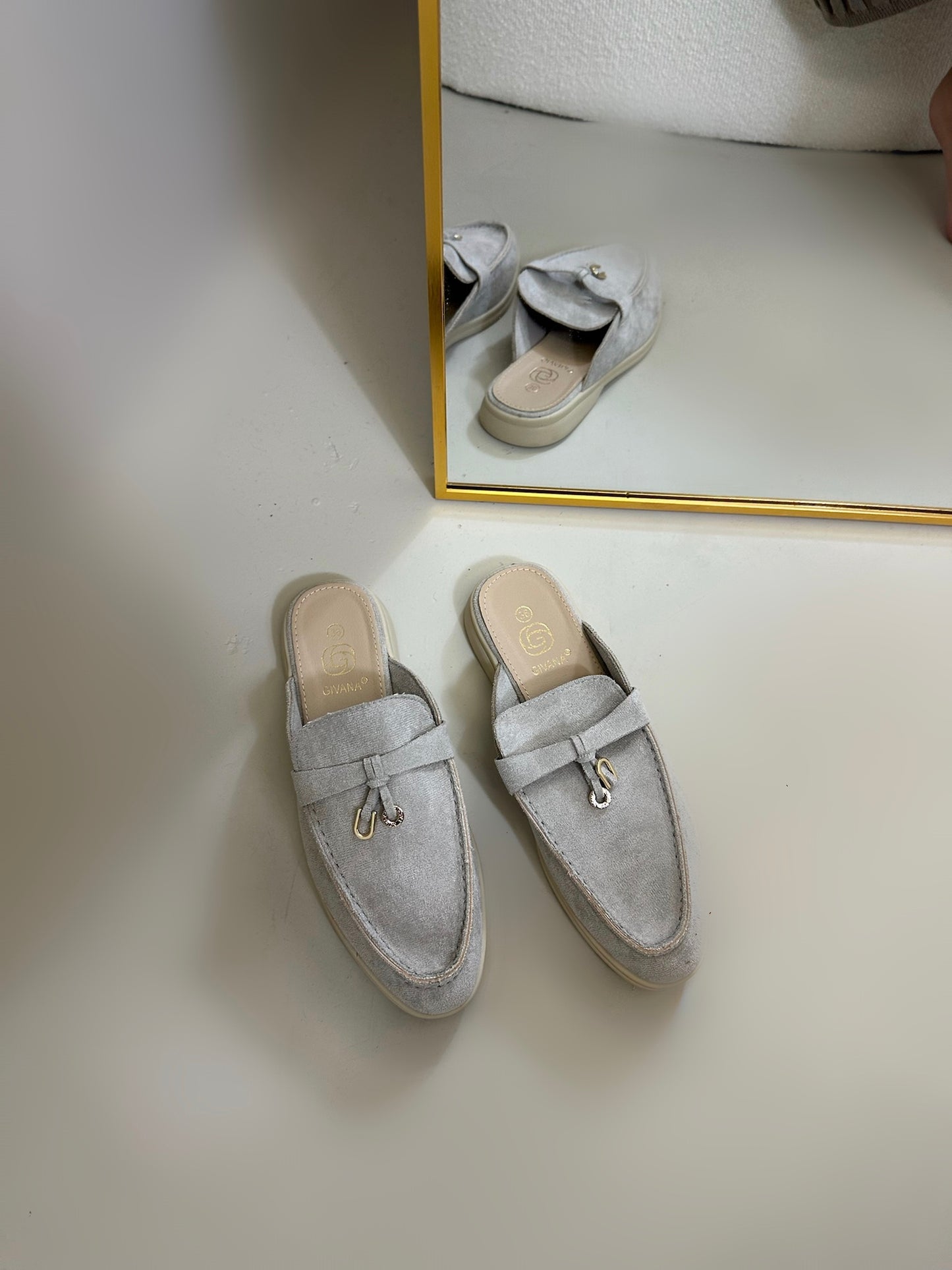 Sia loafer licht grijs