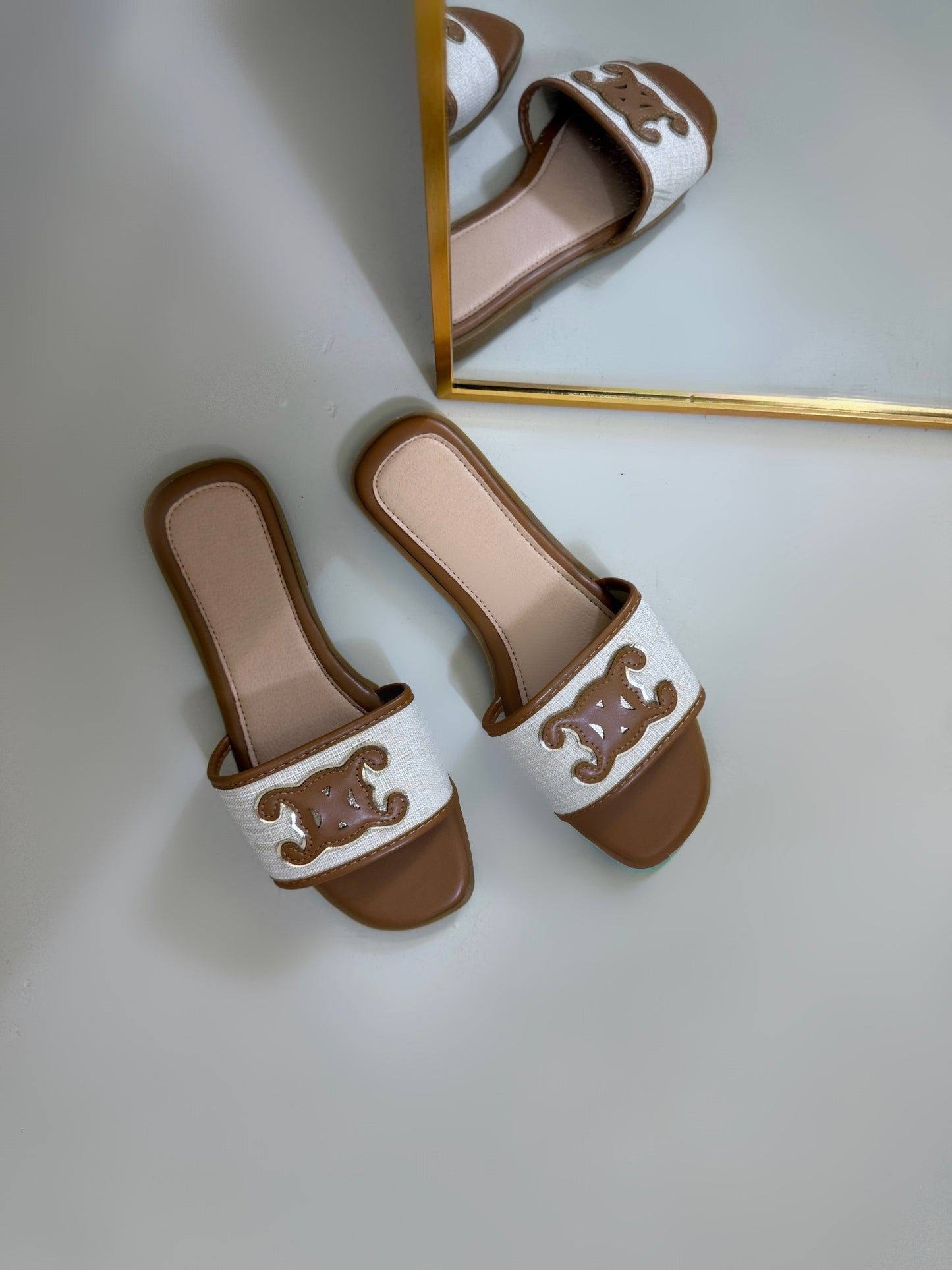 Mina slippers bruin
