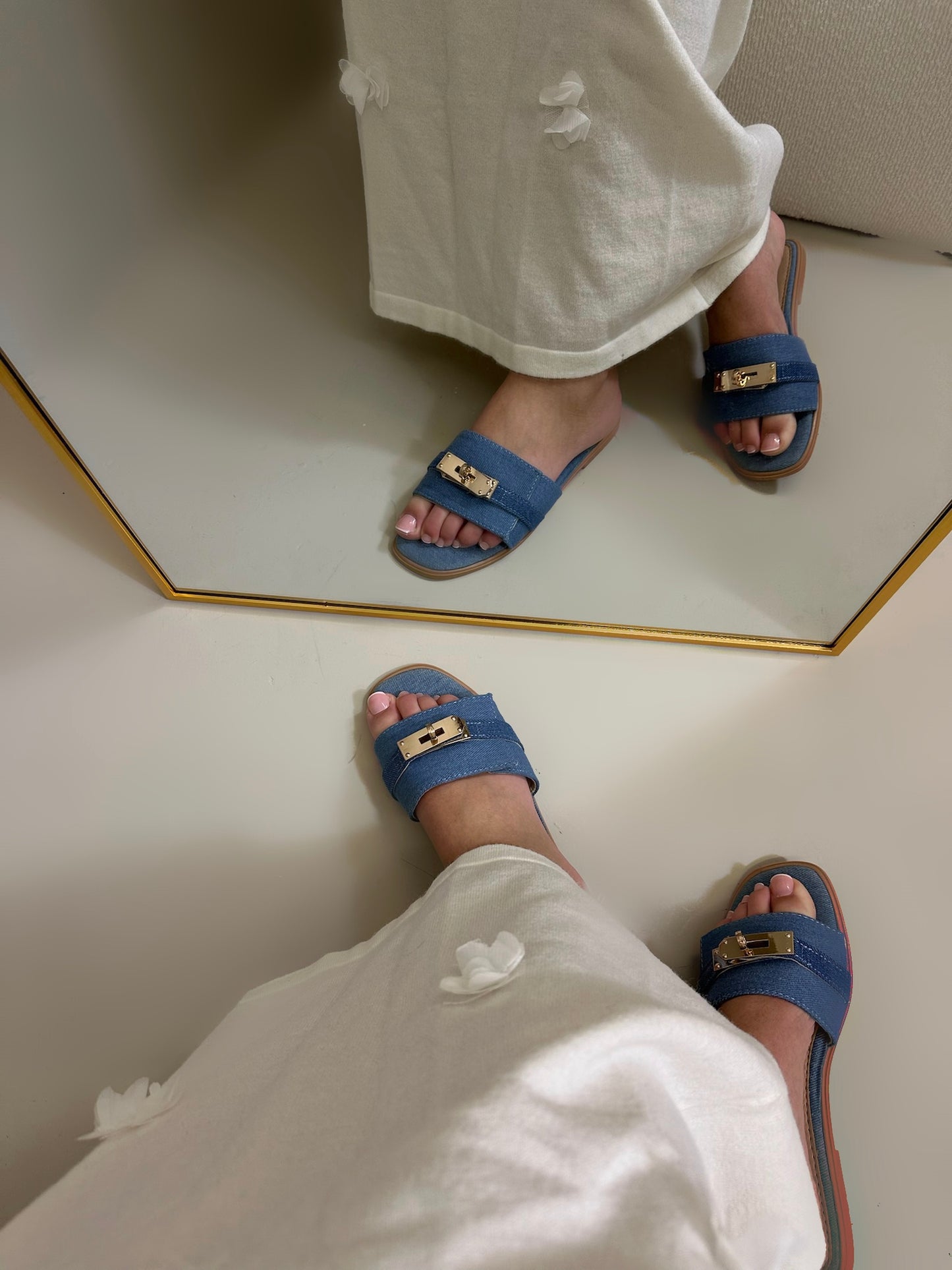 Serra slipper denim