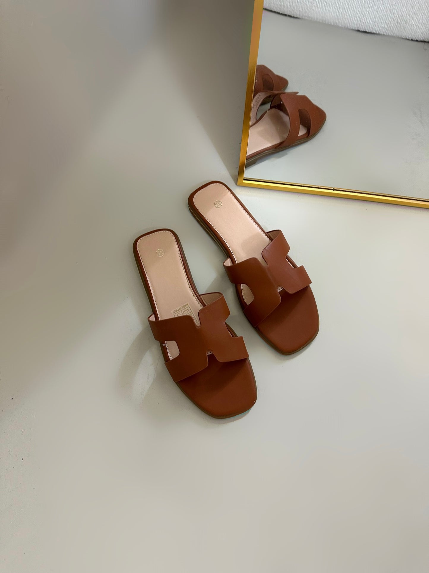 Fleur slipper bruin