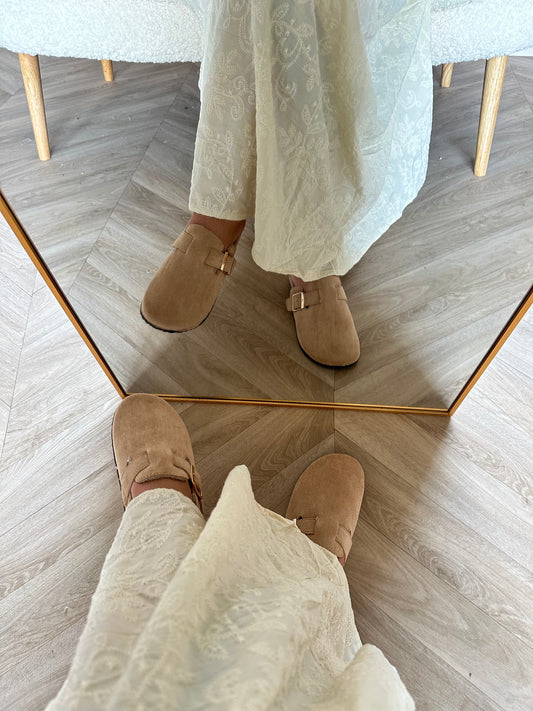 Berna clogs taupe - Coilé Fashion