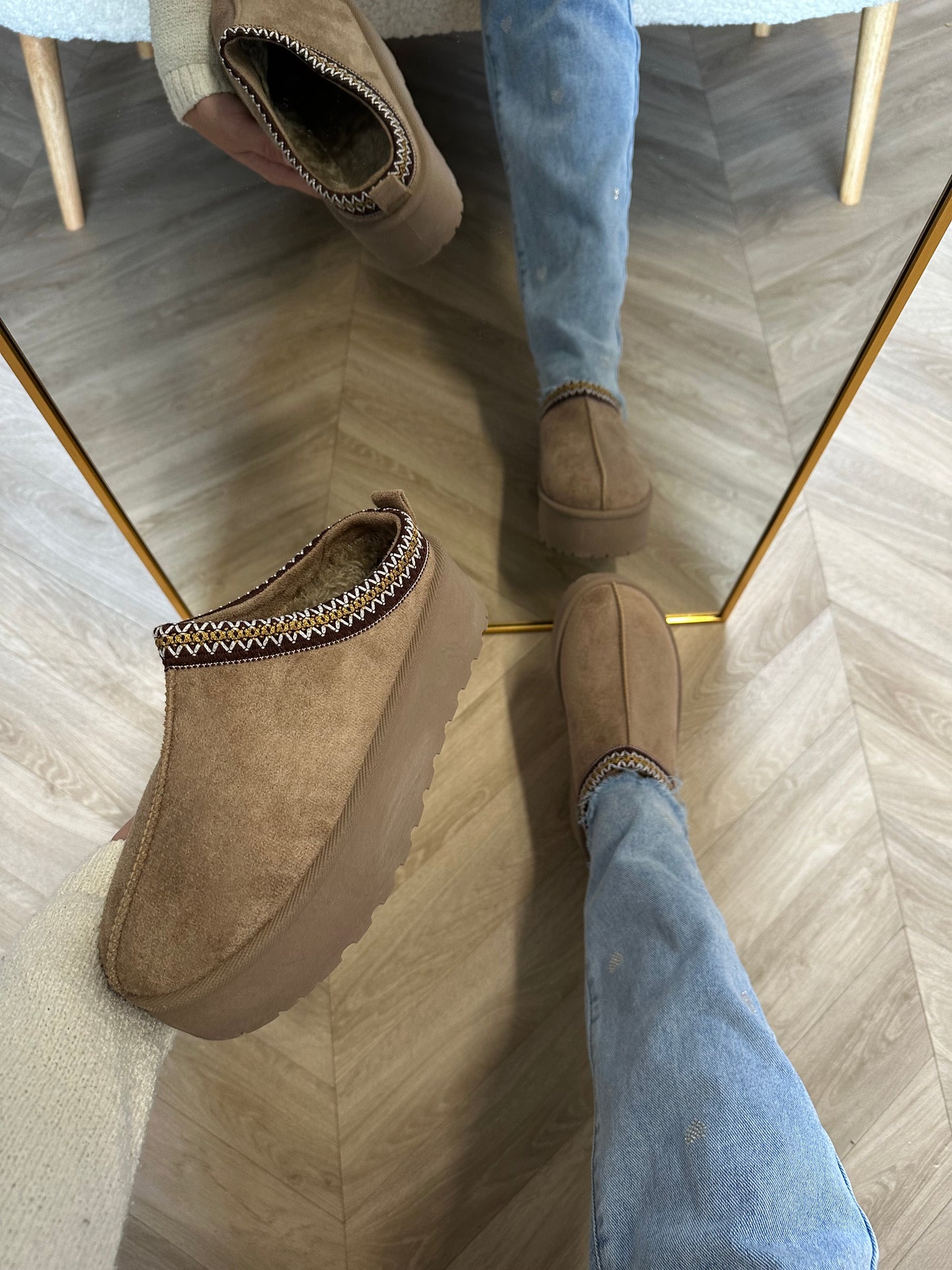 Kiki boots platform taupe