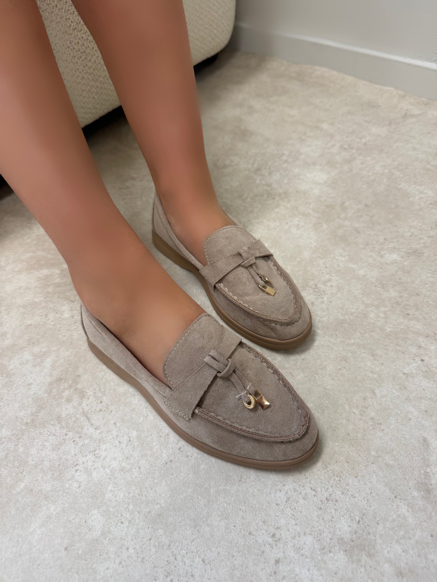 Lola loafer taupe/taupe