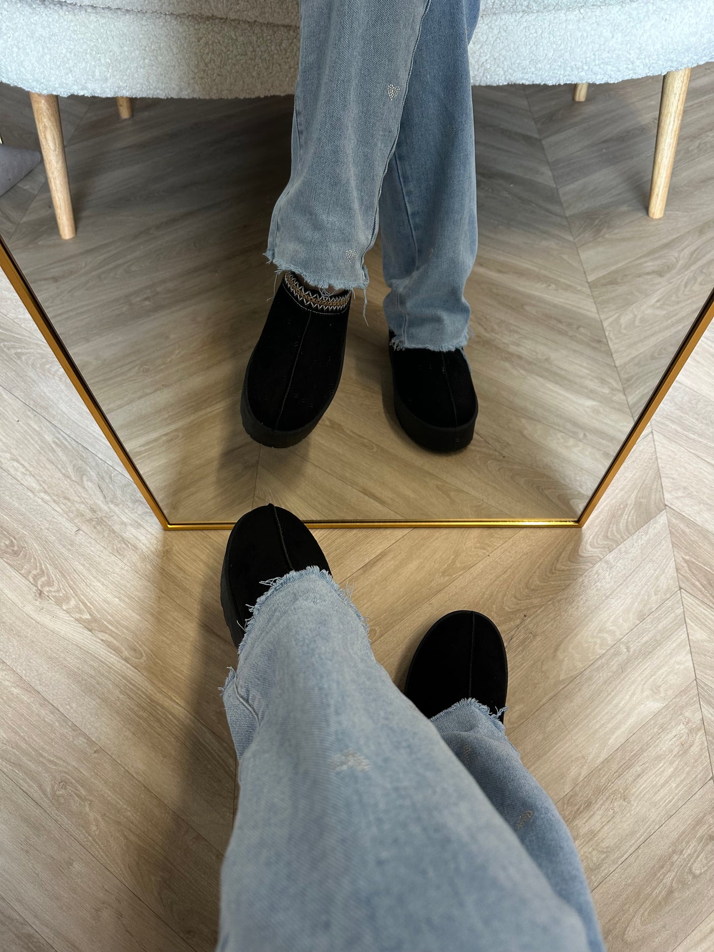 Kiki boots platform zwart