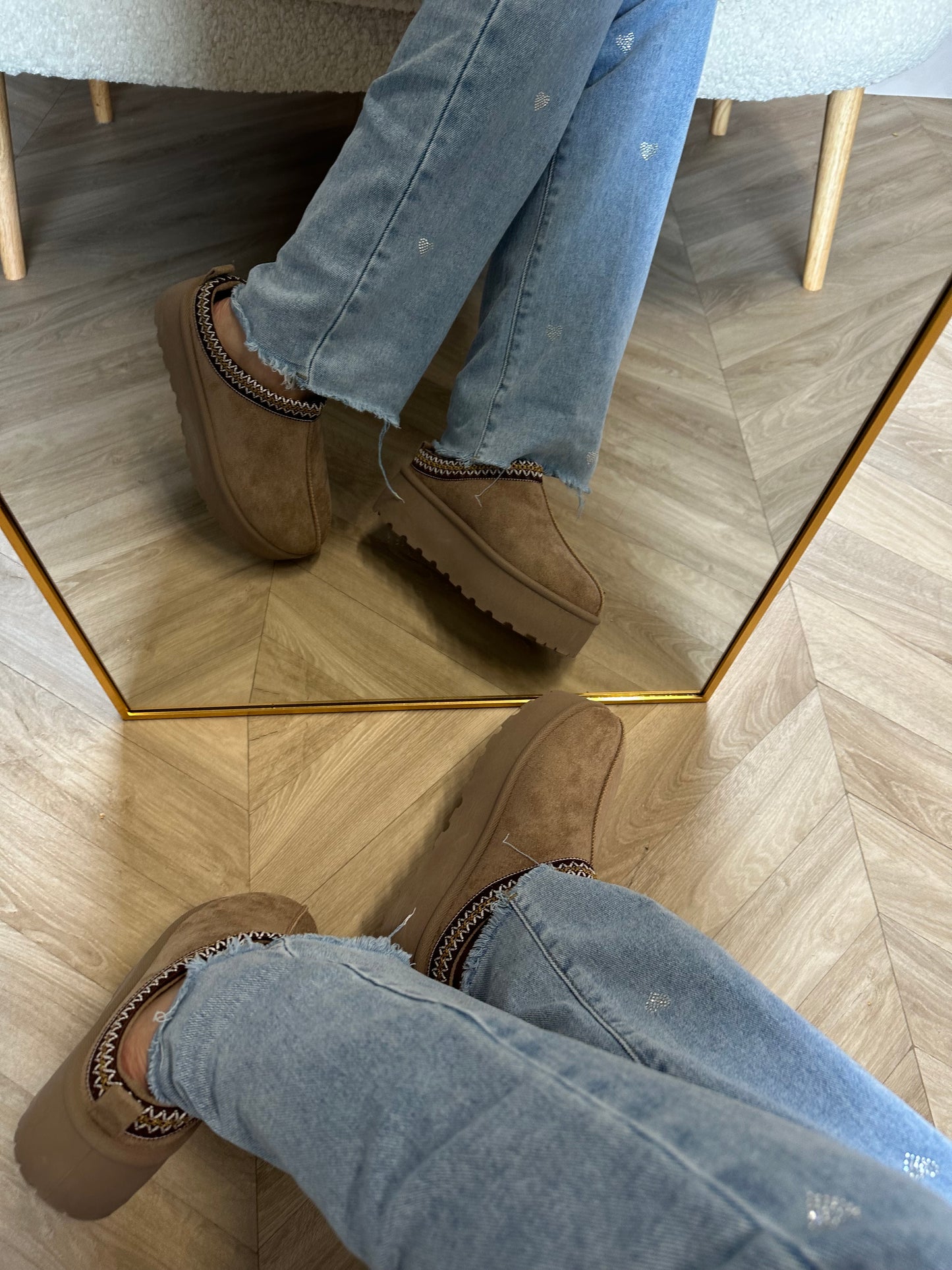 Kiki boots platform taupe