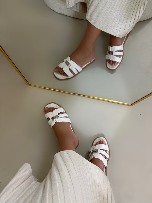 Sara slippers wit