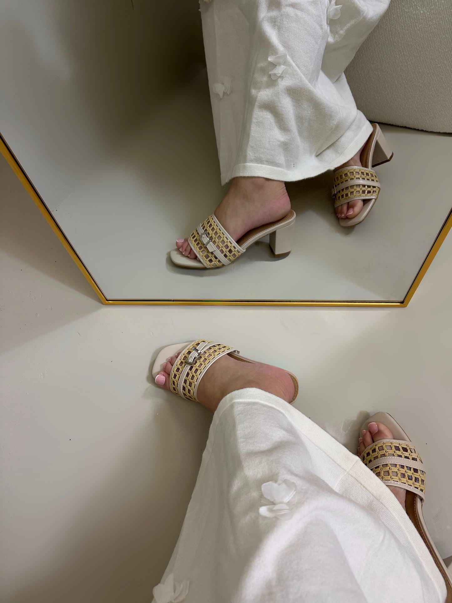 Luna hakken beige