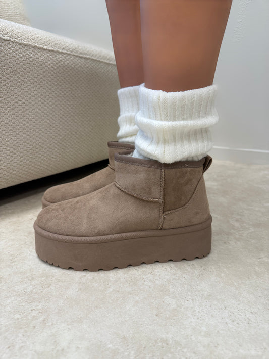 Nala platform boots taupe