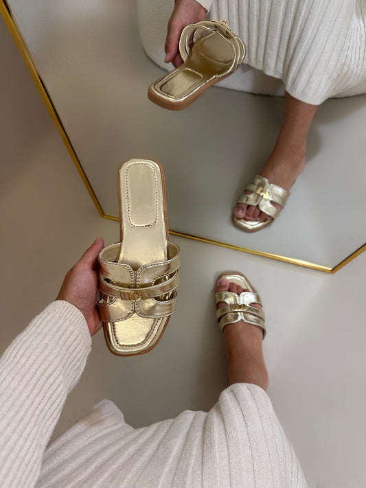 Sara slippers goud