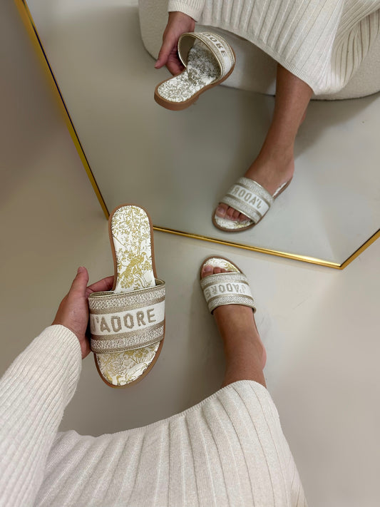 Safa slippers goud