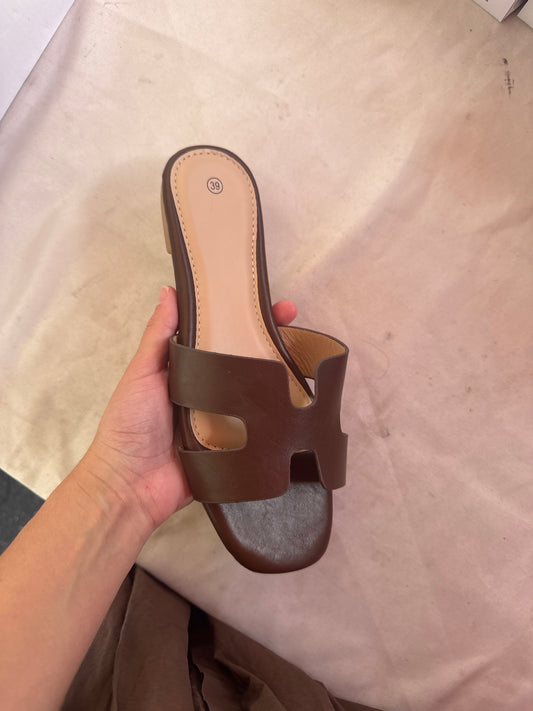 Fleur slipper bruin