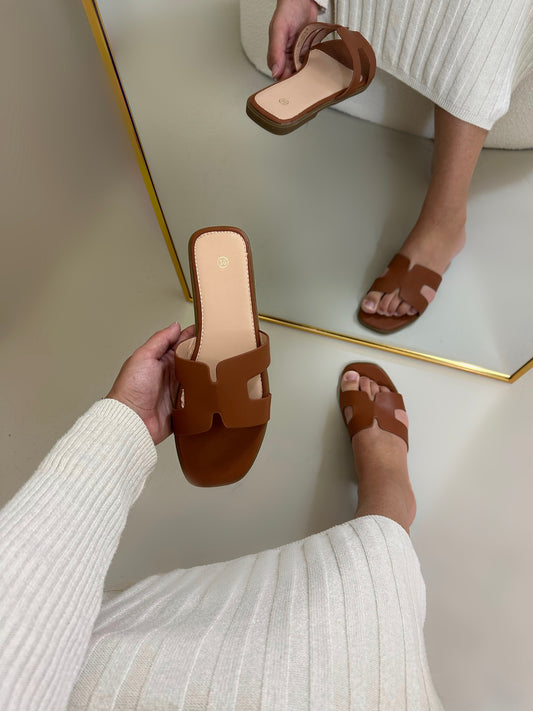 Fleur slipper bruin
