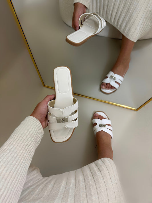 Sara slippers wit