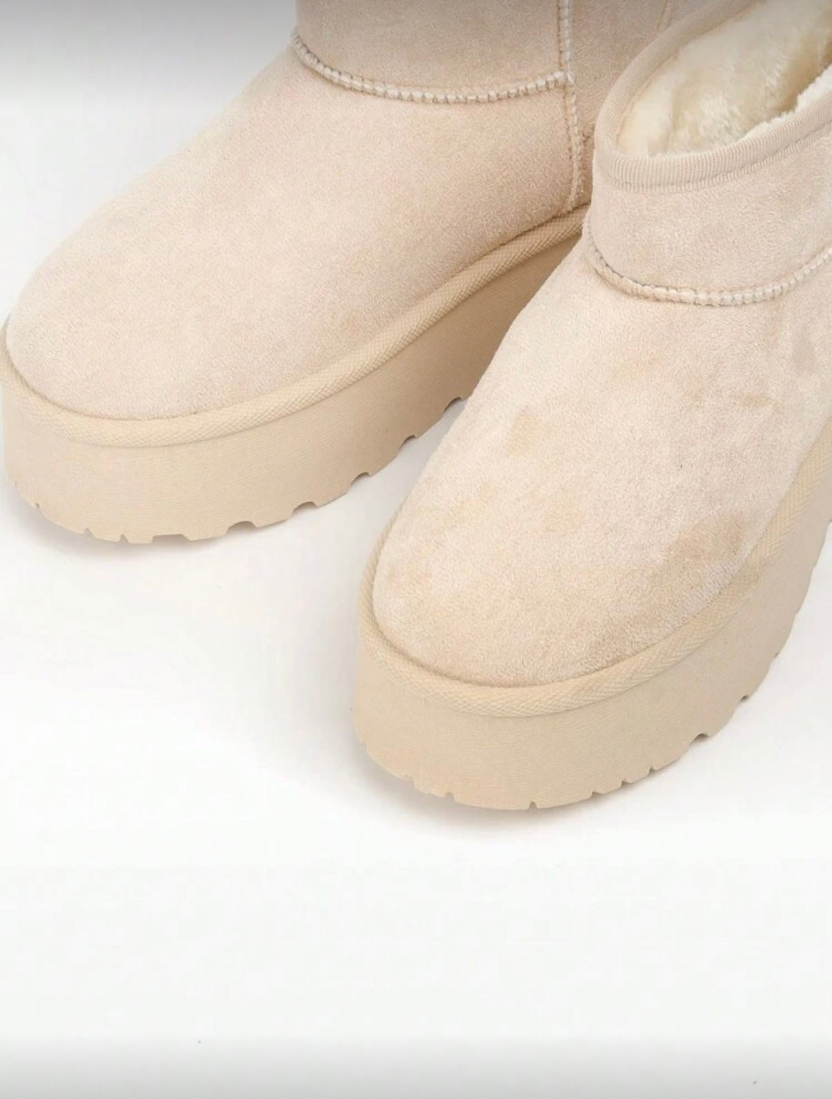 Nala platform boots beige