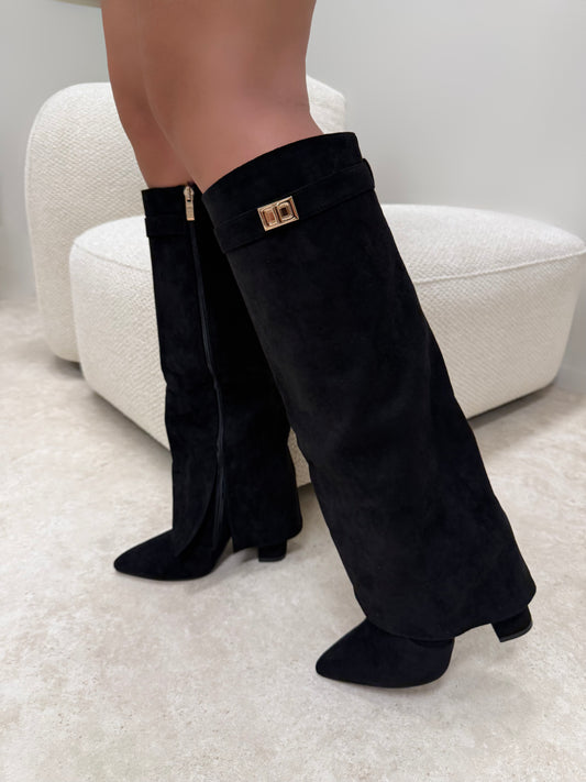 Davina boots suède zwart