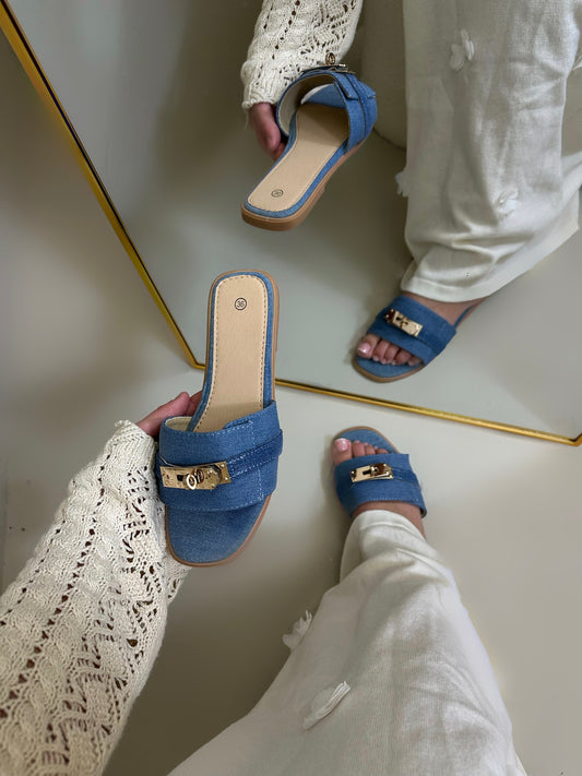 Serra slipper denim