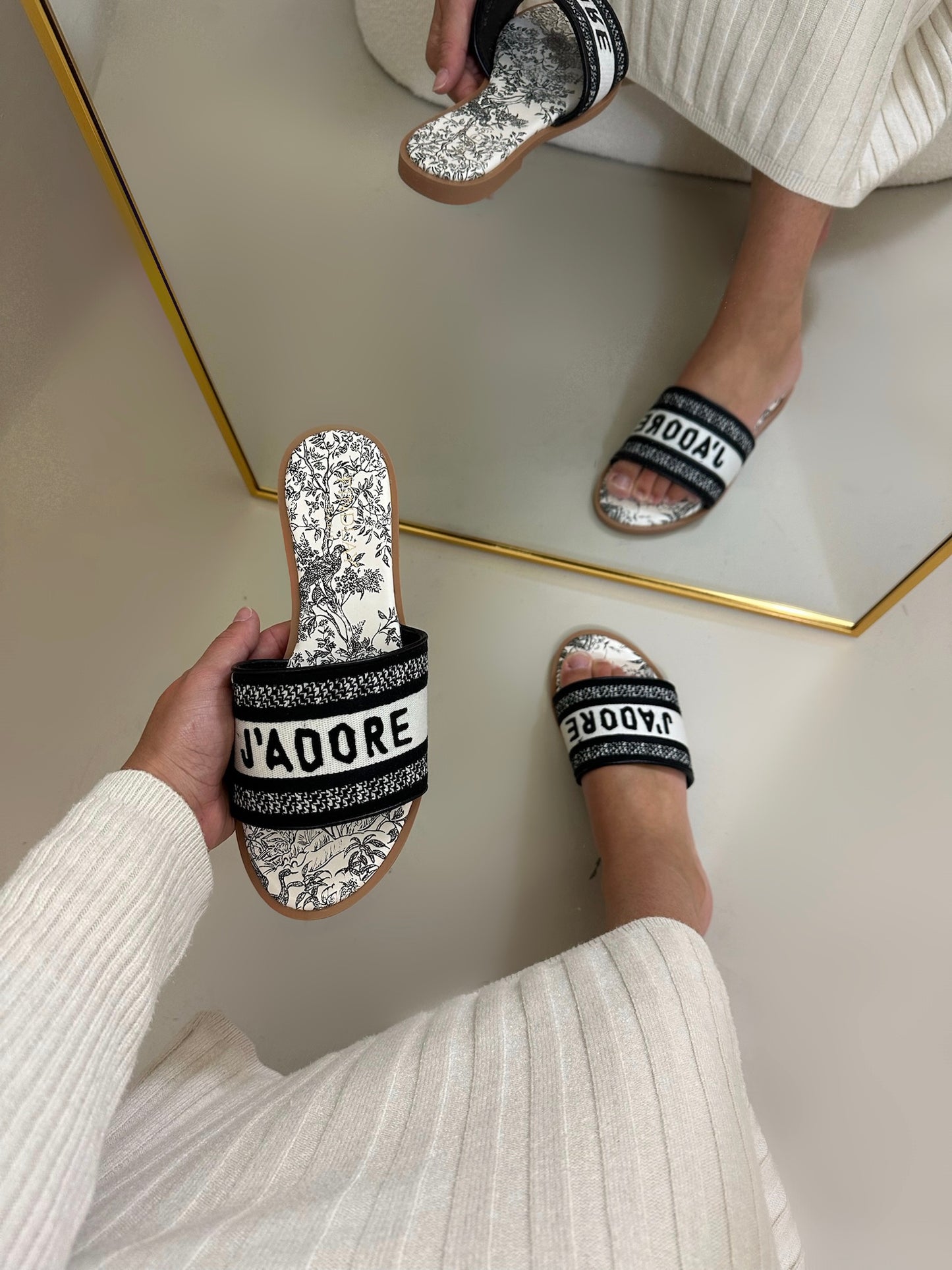 Safa slippers zwart