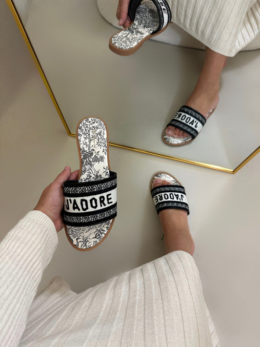 Safa slippers zwart