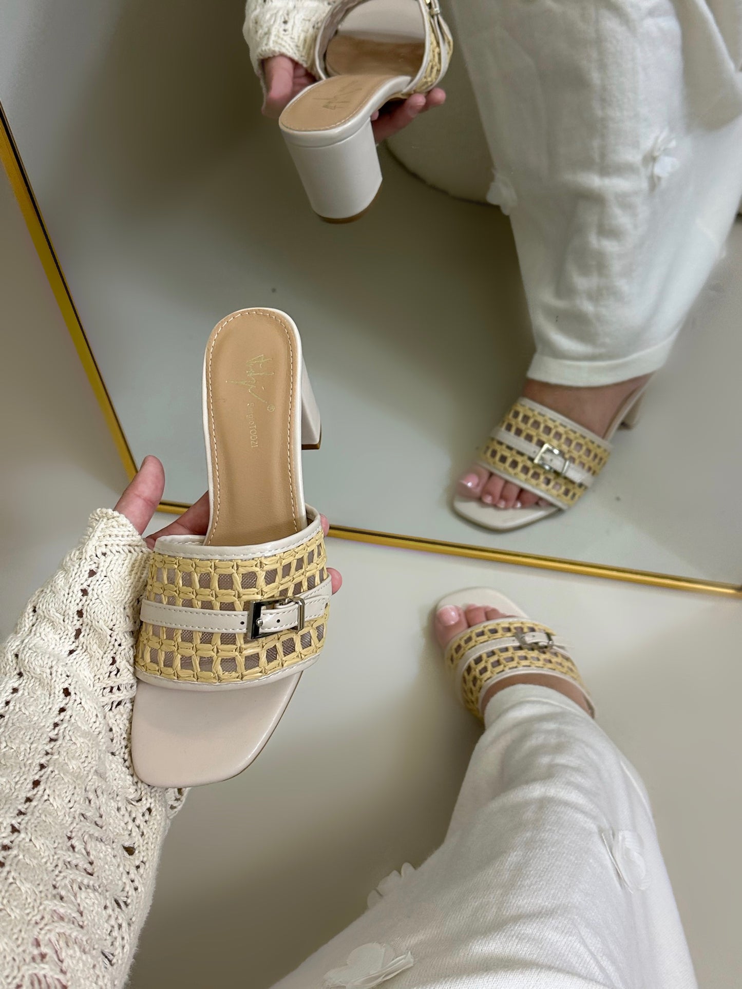 Luna hakken beige