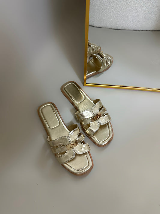 Sara slippers goud