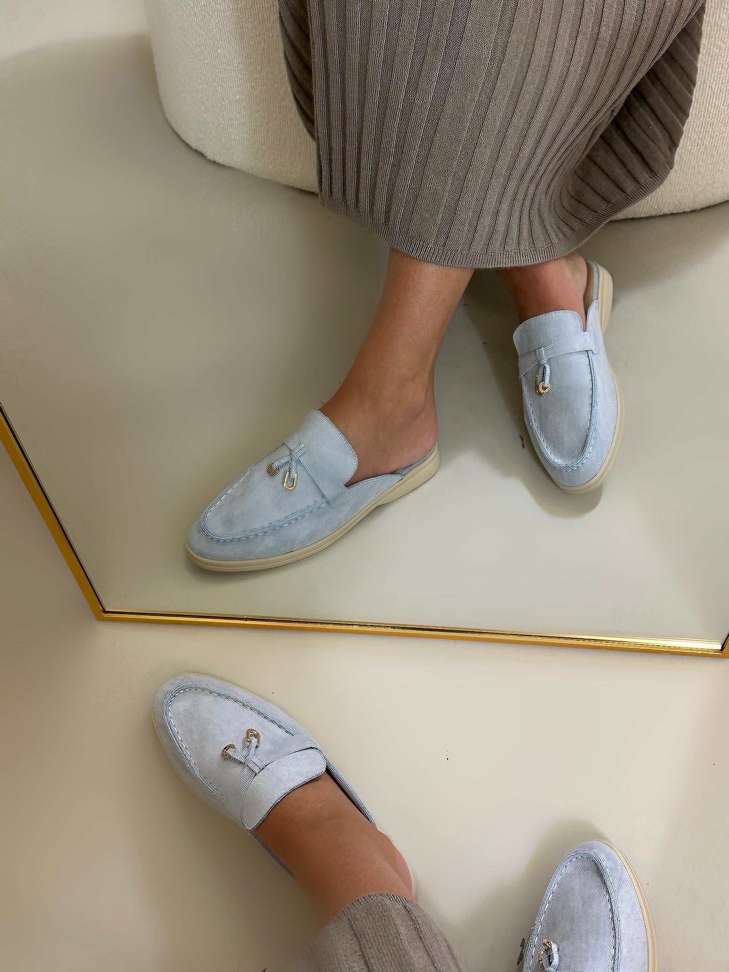 Sia loafer licht blauw
