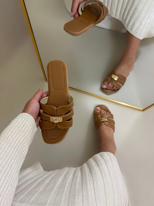 Sara slippers bruin