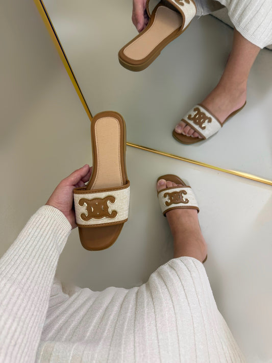 Mina slippers bruin
