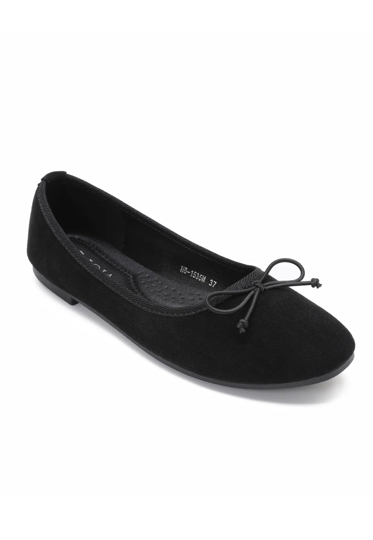 Clara ballerina zwart suède