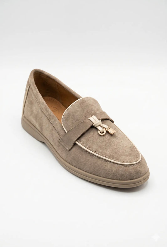 Jade loafer taupe wit