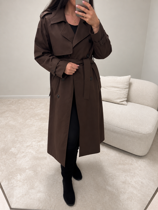Senna trenchcoat bruin