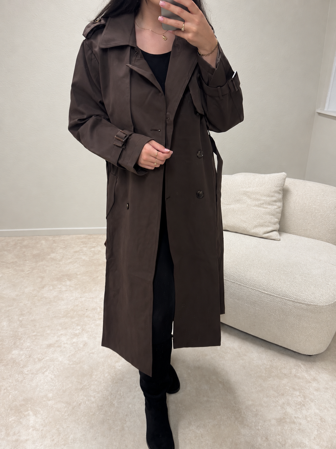 Senna trenchcoat bruin